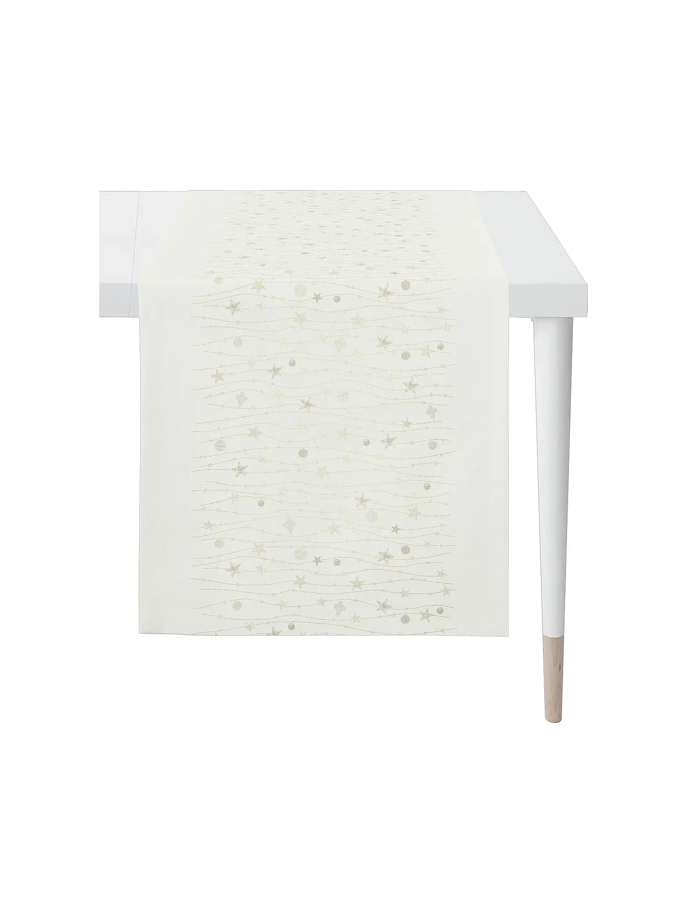 APELT | Läufer CHRISTMAS GLAM 46x135cm Weiss | 